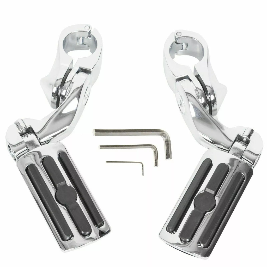 1-1/4" Motorcycle Highway Foot Pegs Pedal For Harley Touring Street Road Glide