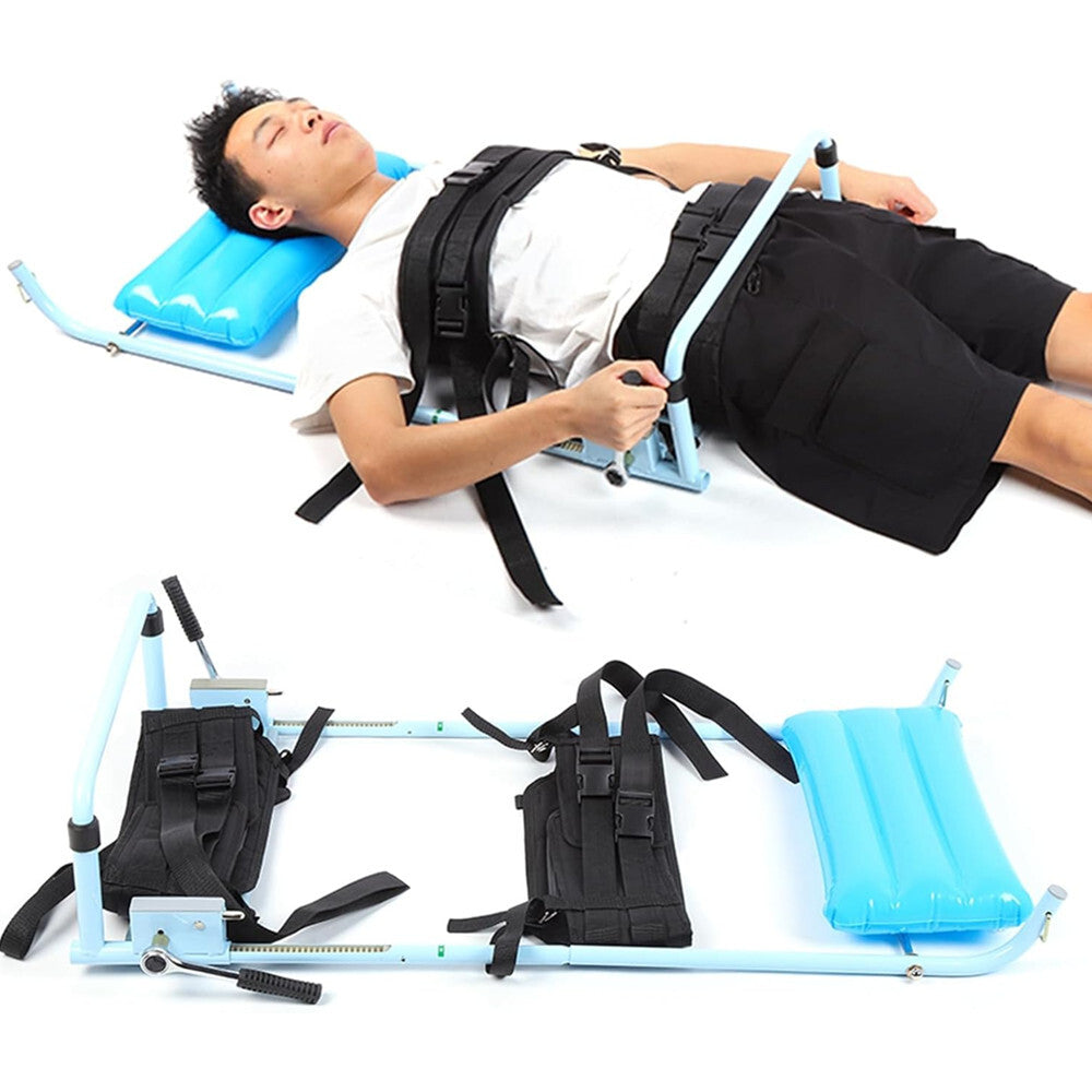 Lumbar Stretching Device Bed Therapy Massage Tool Back Lumbar Traction Device