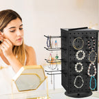 Metal Pegboard Display Rack Spinning Jewelry Earring Display Stand W/ 24x Hooks