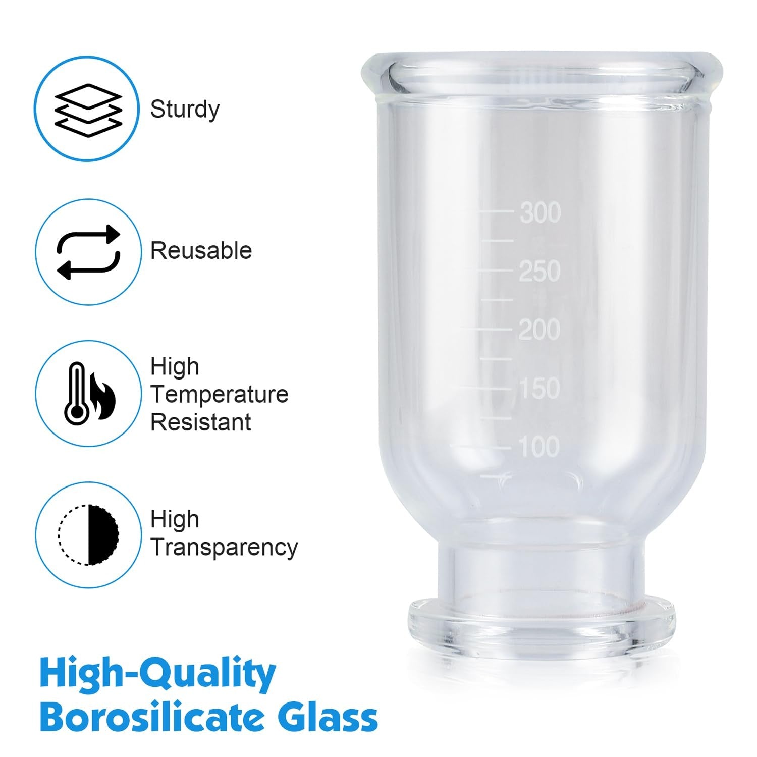 Glass Vacuum Suction Filter 1000mL Lab Vacuum Filtration Distillation Apparatus