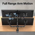 Quad Monitor Desk Mount 4 Monitor Stand Adjustable Screen Stand Can Tilt Swivel