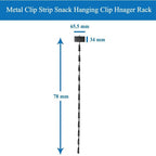 10x Metal Snack Hanging Strips Store Supermarket Shelf Merchandising Clip Strip