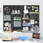 12"×12"  4×Black Metal Pegboard Panels for Kitchen Living Room Bathroom Office