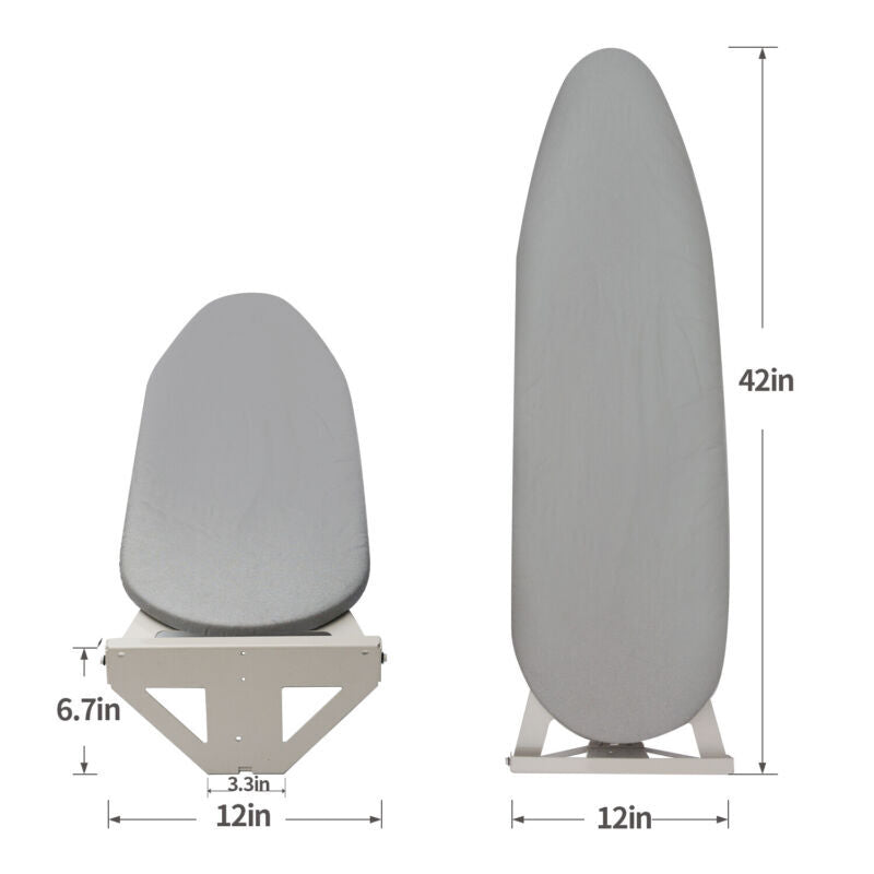 Wall-Mounted Ironing Board Foldable Fold Down Ironing Station for Home Apartment