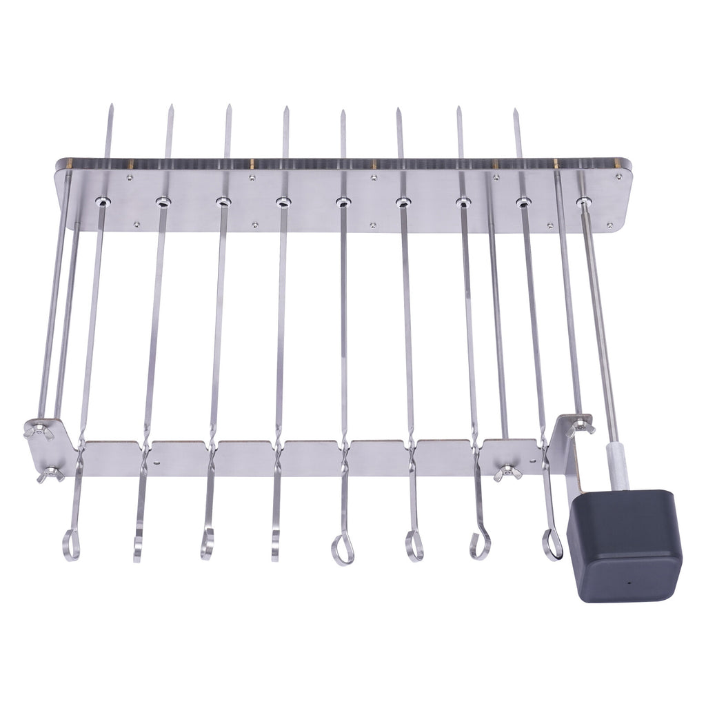 Electric Skewer Kabob Shish Automatic Rotating Rotisserie Grill Rack Outdoor BBQ