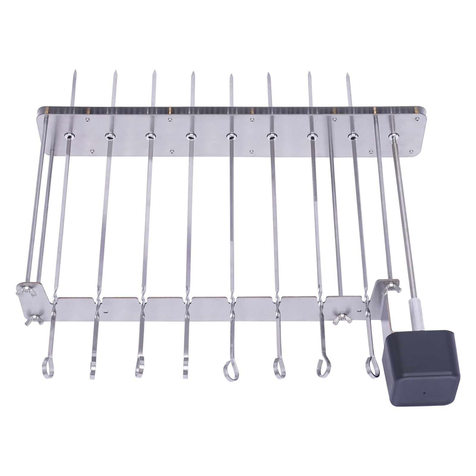 Electric Skewer Kabob Shish Automatic Rotating Rotisserie Grill Rack Outdoor BBQ