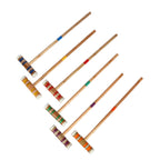 6-Players Croquet Set W/Wooden Mallets Ball Stakes For Lawn Backyard Wild Sports