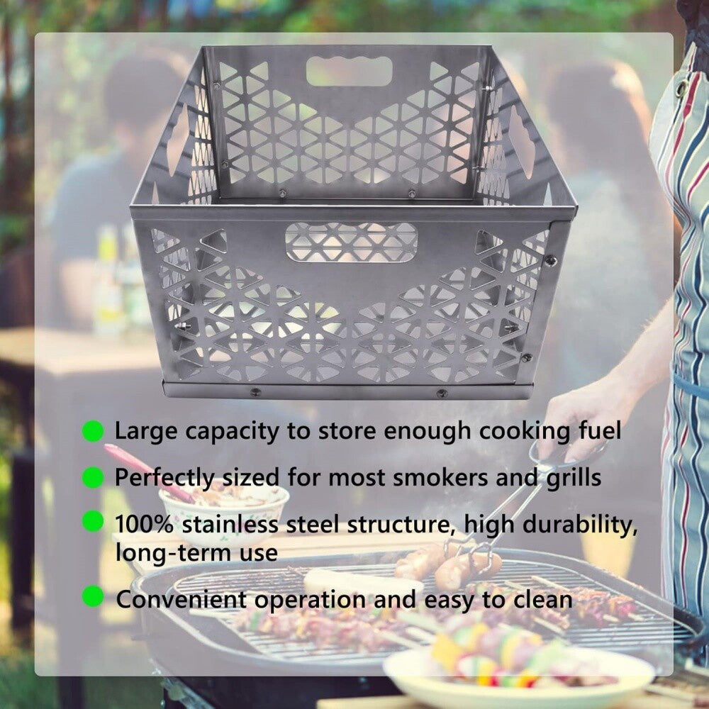 12in Charcoal Firebox Basket for Oklahoma Bandera Stainless Steel Offset Smoker