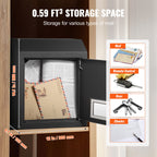 Secure Through-Door Key Drop Box with Combination Lock in Black