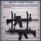 2Pack Metal Gun Racks Adjustable Wall-mounted for Two-gun Tools Cars Rear Window