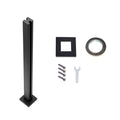 Glass Clamp 37.4" H Railing Bracket for 0.39"-0.47" Glass, Black