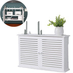 WIFI Router Storage Box Wall Mounted Plug Board Bracket Wireless Panel Shelf