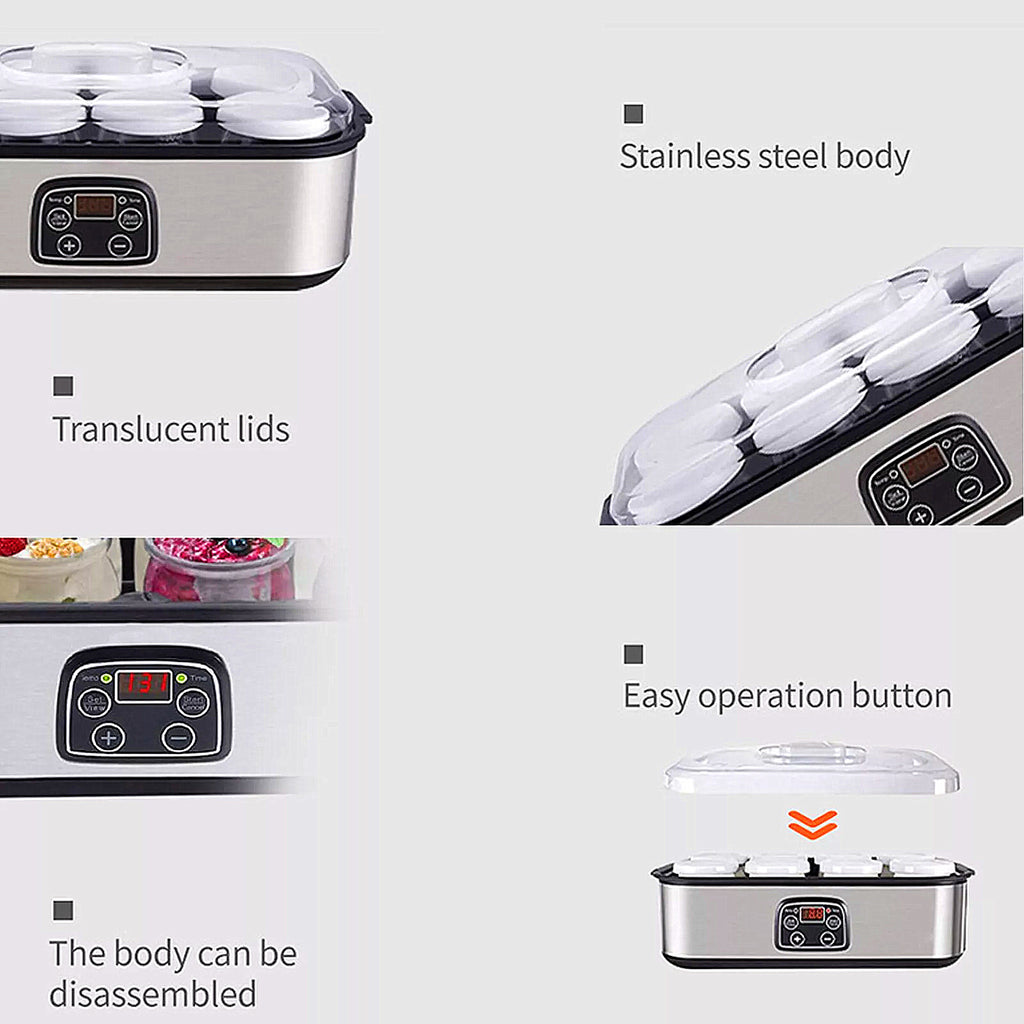 Probiotic Yogurt Maker with Adjustable Temp/ Time Control Get Better Gut Health