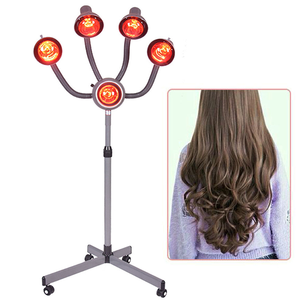 5 Head Infrared Light Heat Therapy Processor Perming Dyeing Hair Heater Lamp