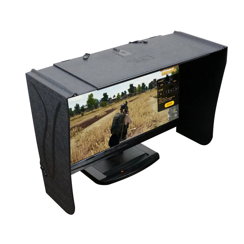 Desktop Computer Monitor Hood, 17-27In Adjustable, Foldable Anti-Glare Sunshade