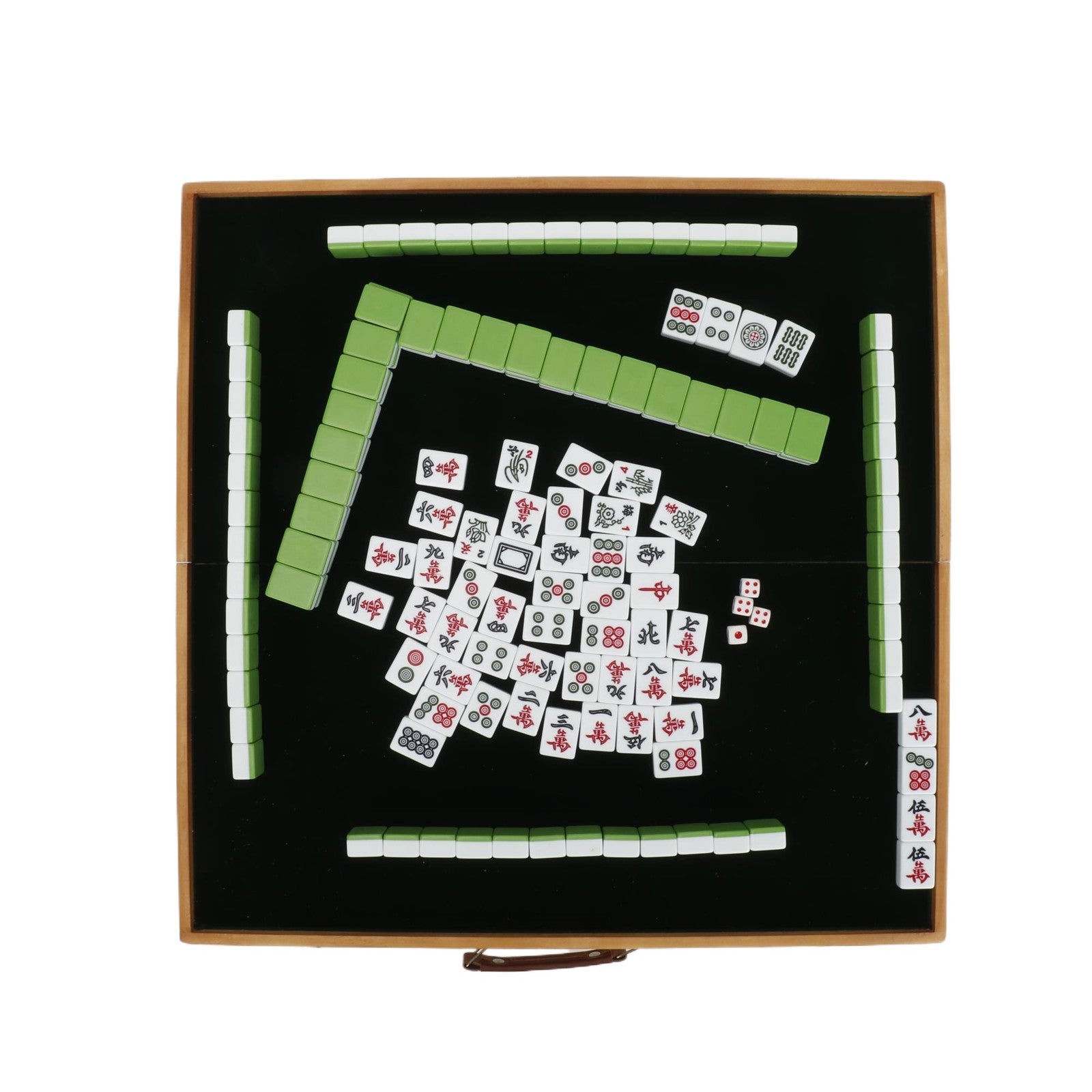 Foldable Wooden Mahjong Table Table Game Set with Tiles for 4 Players AU Stock