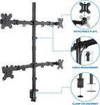 Quad Monitor Desk Mount 4 Monitor Stand Adjustable Screen Stand Can Tilt Swivel