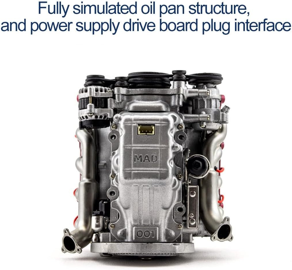 V8 Engine Model Kit Mini Motor Engine Simulation Dynamic V8 That Runs for Model