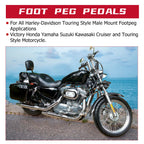 1-1/4" Motorcycle Highway Foot Pegs Pedal For Harley Touring Street Road Glide