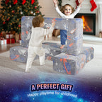 Modular Kids Play Couch with Glow-in-the-Dark Fabric and Washable Cover