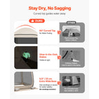 Pop-Up Screen Tent for 4-6 People, Dimensions 1825 x 1825 x 2200mm