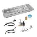 24x8 inch Drop-in Fire Pit Pan with H-shape Burner Kit, 120,000 BTU