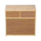 Bamboo Countertop Cupboard 2 Tier Pantry Kitchen Desk Tea Coffee Storage Cabinet