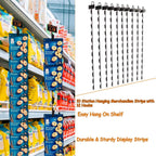 10x Metal Snack Hanging Strips Store Supermarket Shelf Merchandising Clip Strip