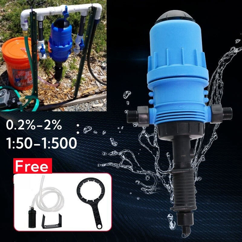 0.2%~2% Irrigation Fertilizer Injector Water Powered Automatic Dosing Pump