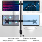 Quad Monitor Desk Mount 4 Monitor Stand Adjustable Screen Stand Can Tilt Swivel