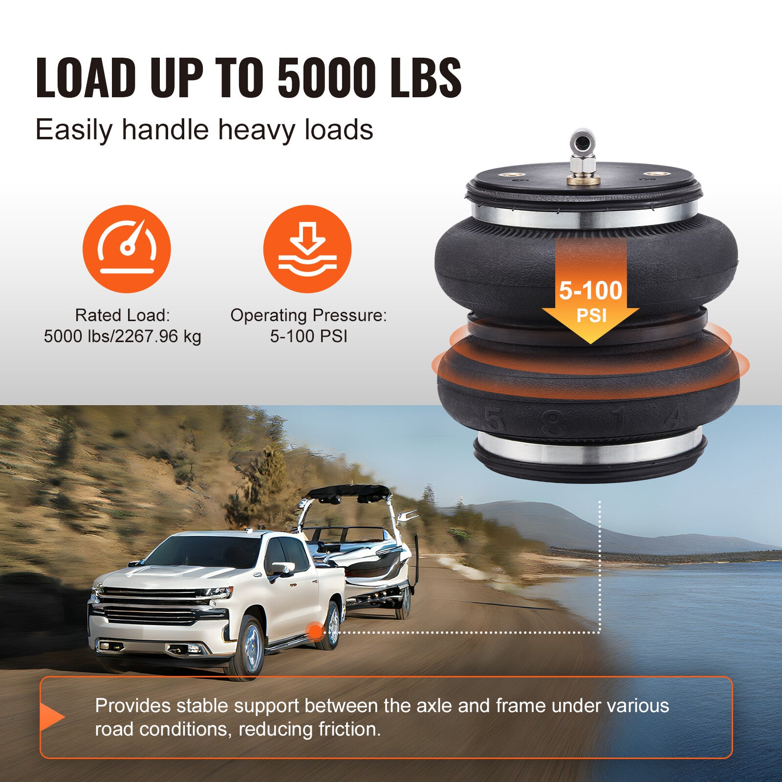 Heavy-Duty Air Suspension Kit for 2019-2023 Silverado & Sierra 1500 Trucks