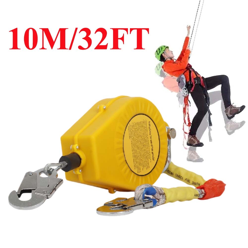 10M Portable Self Retracting Lifeline Safety Tool Lanyard Leash Fall Arrester
