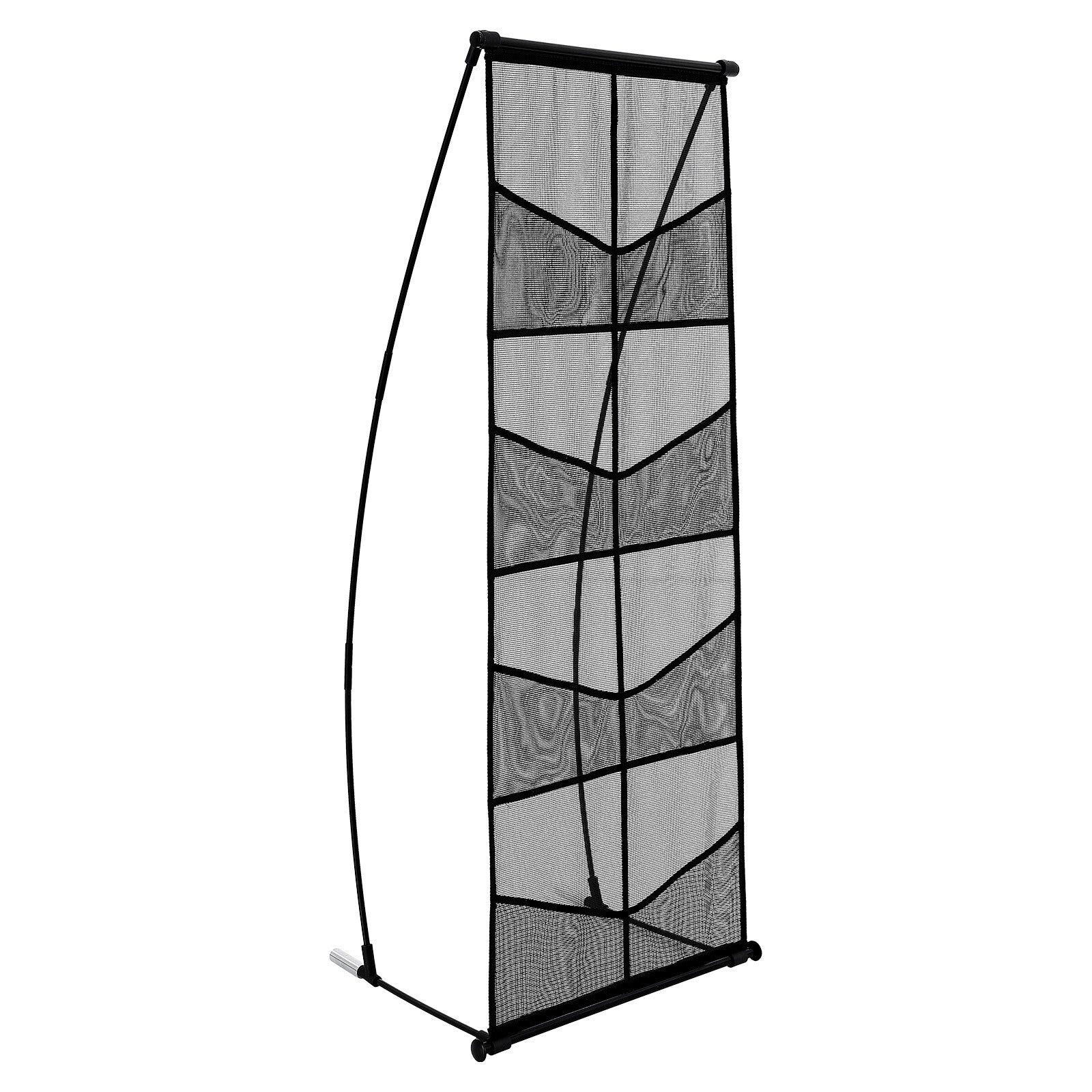4-Tier Mesh Brochure Display Stand with 8 Pockets for Magazines & Flyers