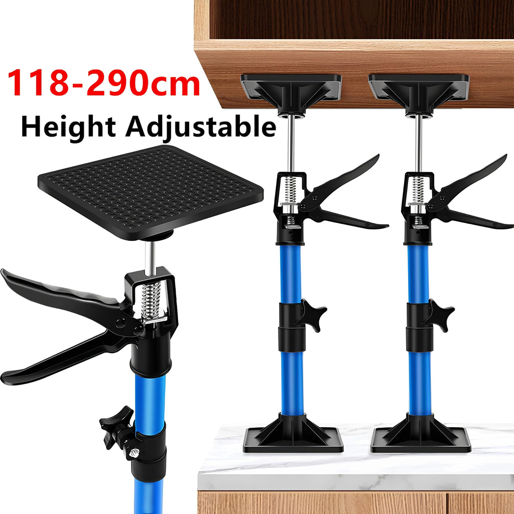 2pcsTelescopic Support Pole Jacks Labor-Saving 3rd Hand Telescopic Rod Hand Jack