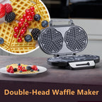 Electric Waffle Maker for Classic Heart Waffles Baking Non-Stick Breakfast Maker