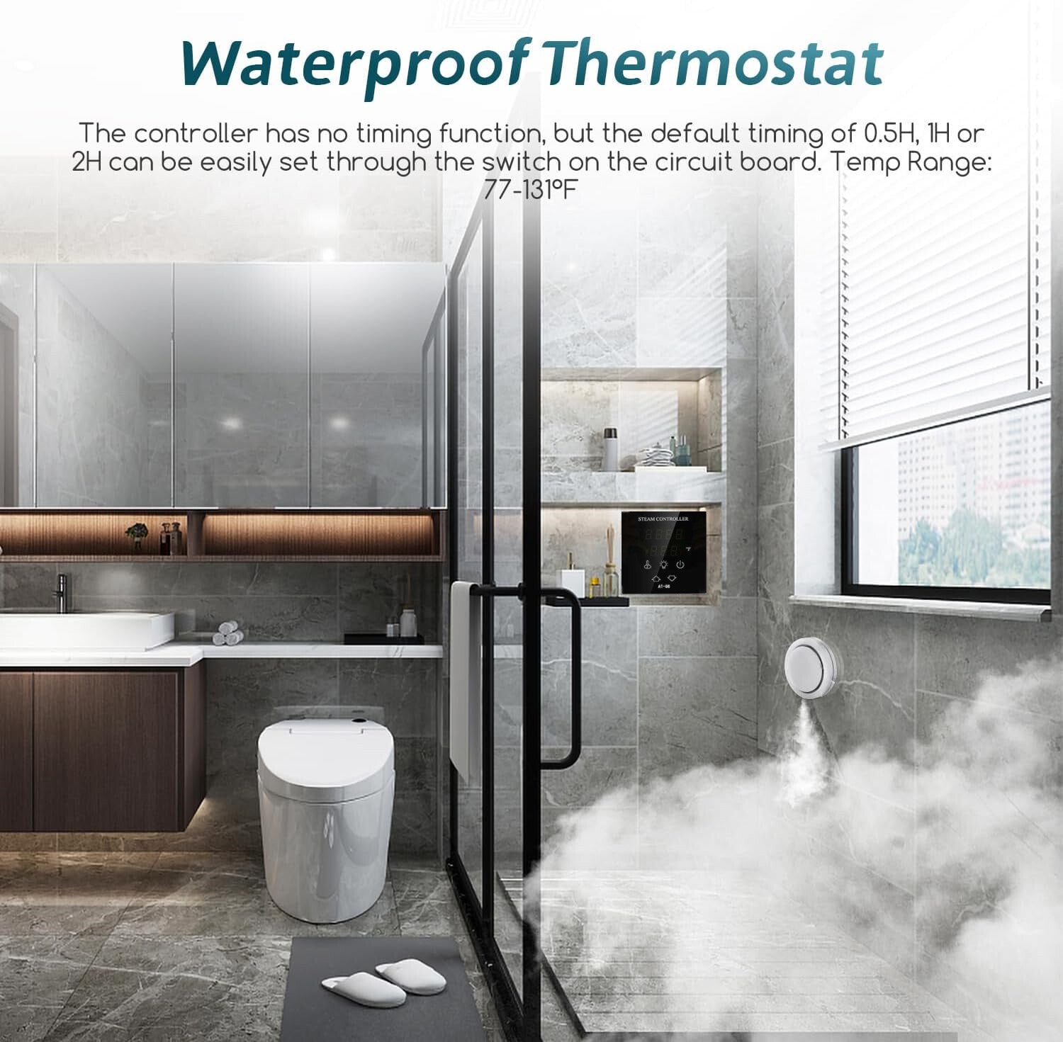 9KW Steam Generator Machine Auto Drain Sauna Bath Shower Heating for Space 9m³