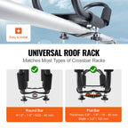 J-Shape Kayak & Surfboard Roof Rack Carrier for Cars and SUVs, 2-Pair Set