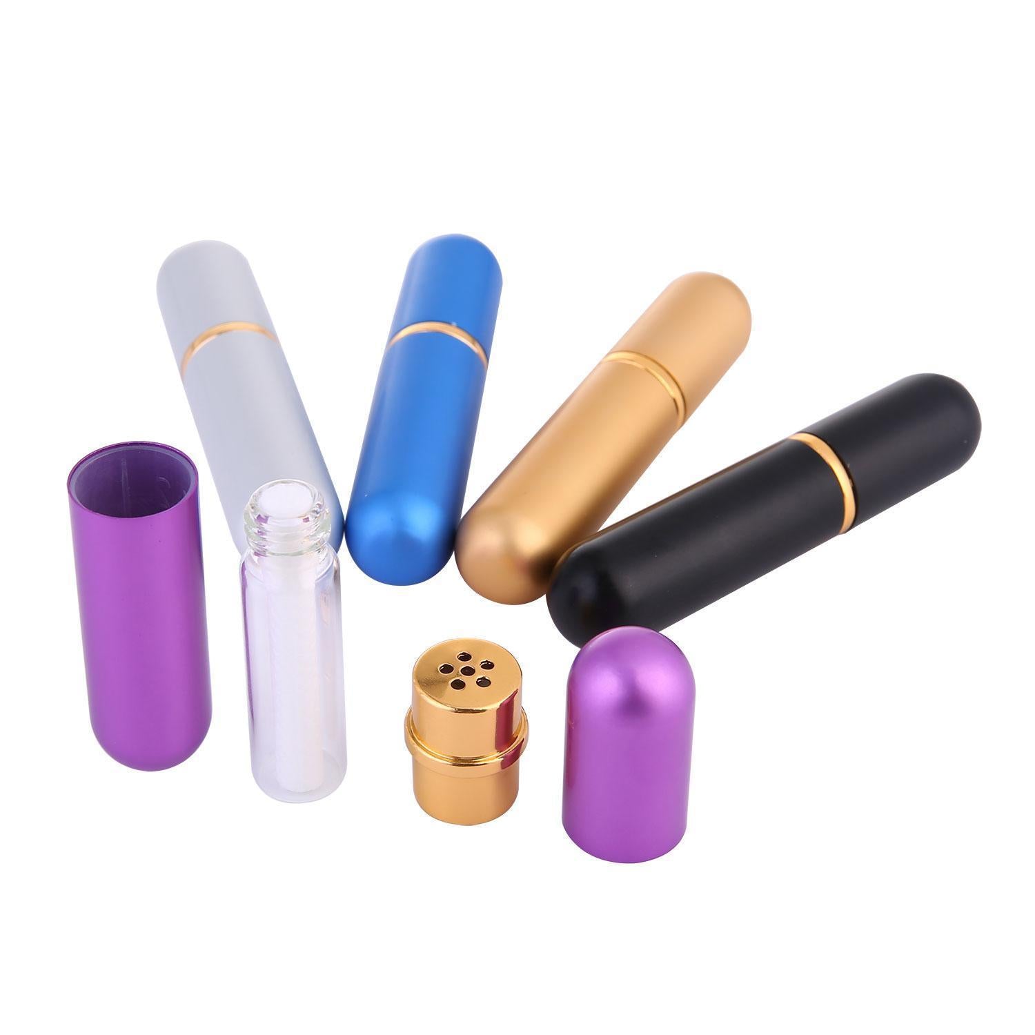 8x Aluminum Nasal Inhaler Blanks Empty Tubes Essential Oil Aromatherapy Sticks
