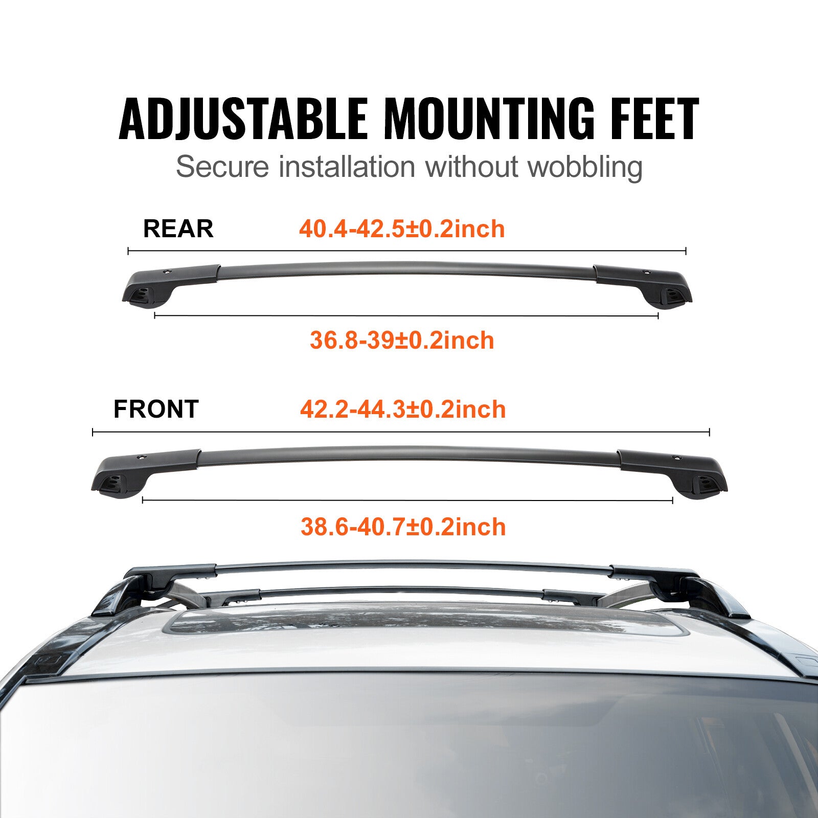 Subaru Forester Roof Rack Crossbars 2014-2021, Aluminum, 200 lbs Capacity
