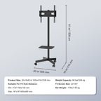 Mobile TV Bracket Floor Stand Cart Trolley LCD LED Screen 23" - 60" 39.9kg