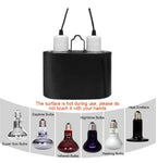 Reptile Lamp Double Dome UVB Light Head For Turtle Lizard with Separate Switches