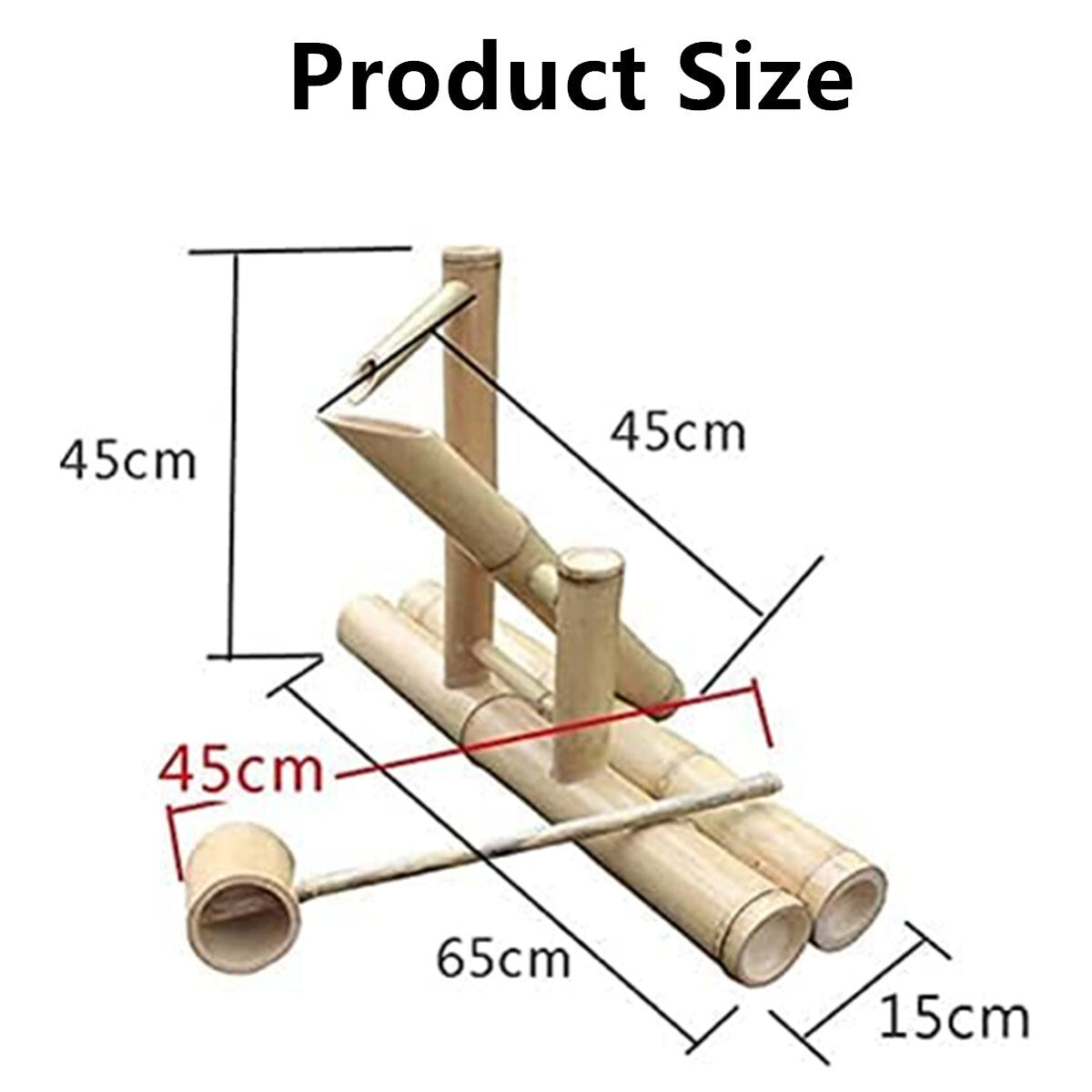 Bamboo Accents Zen Fountains Kit with Pump Adjustable Spout Smooth Matte Finish