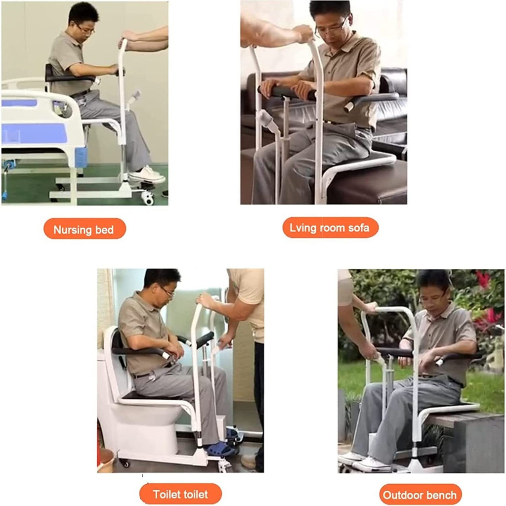 Transfer Lift Chair for Elderly Height Adjustable Electric Wheelchair 180° Split