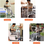 Transfer Lift Chair for Elderly Height Adjustable Electric Wheelchair 180° Split