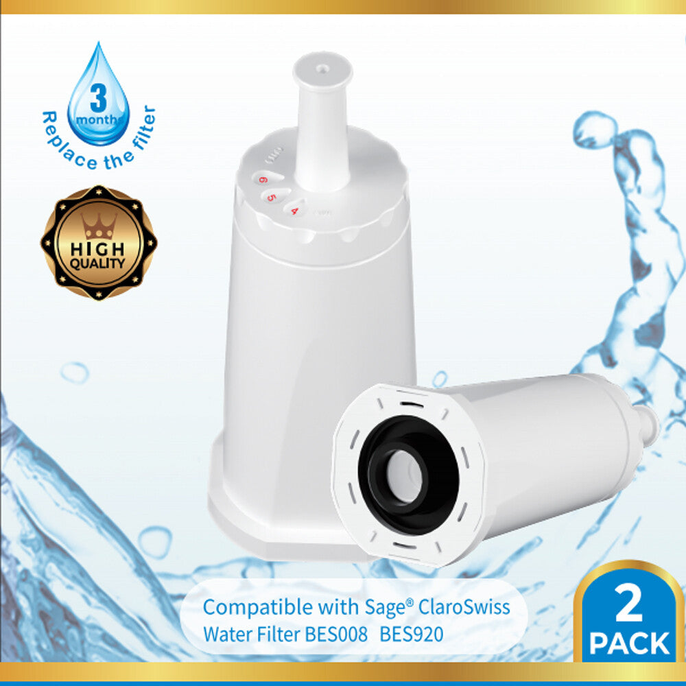 2X Water Filter Replacement For Breville Oracle Barista BES008 BES880 BES920 NEW