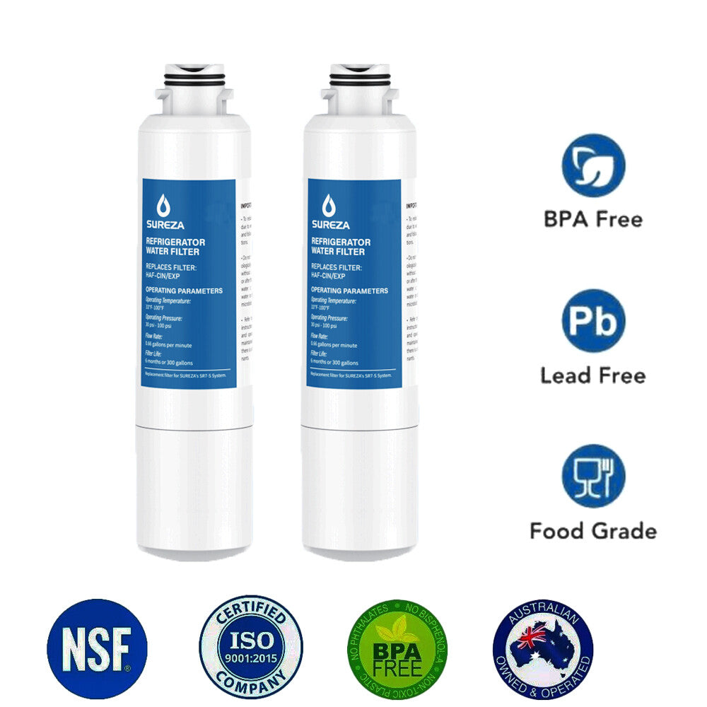 2 X Premium Compatible Ice & Water Fridge Filter Samsung DA29-00020B SRF719DLS