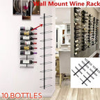 Wall Mounted Wine Rack Liquor Holder Organizer Industrial Storage Display Shelf