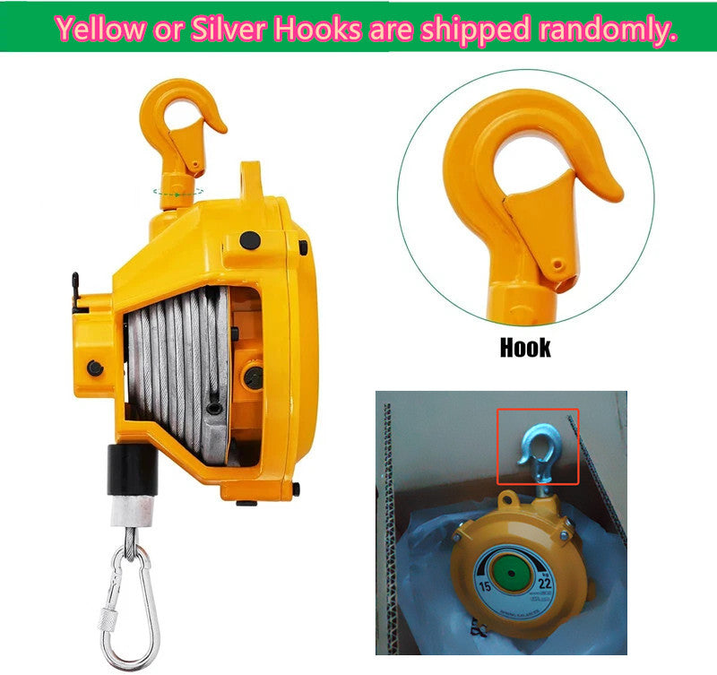 15-22kg Spring Balancer Retractor Hanging Holding Equipment w/1.5M Wire Rope