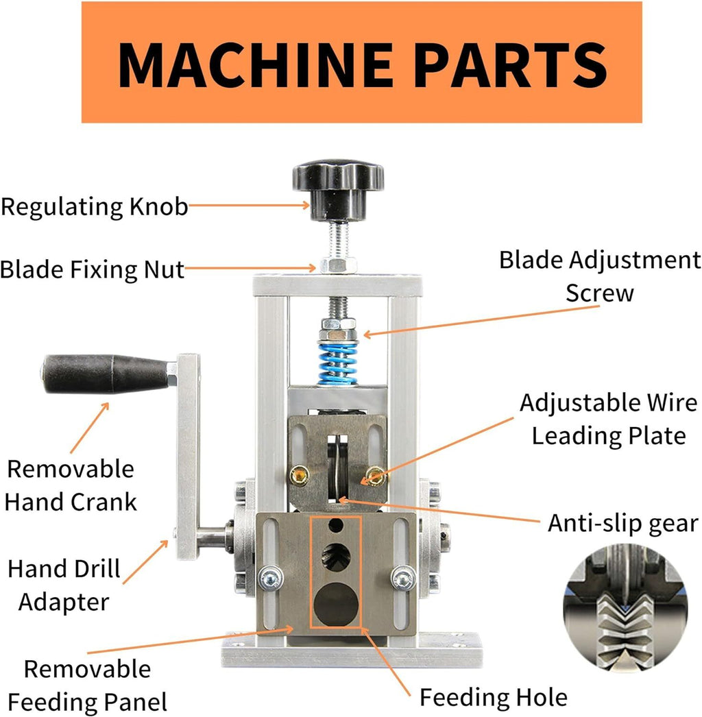 Wire Stripping Machine 1.25-38mm Portable Cable Stripper Wire Machine Tool AU