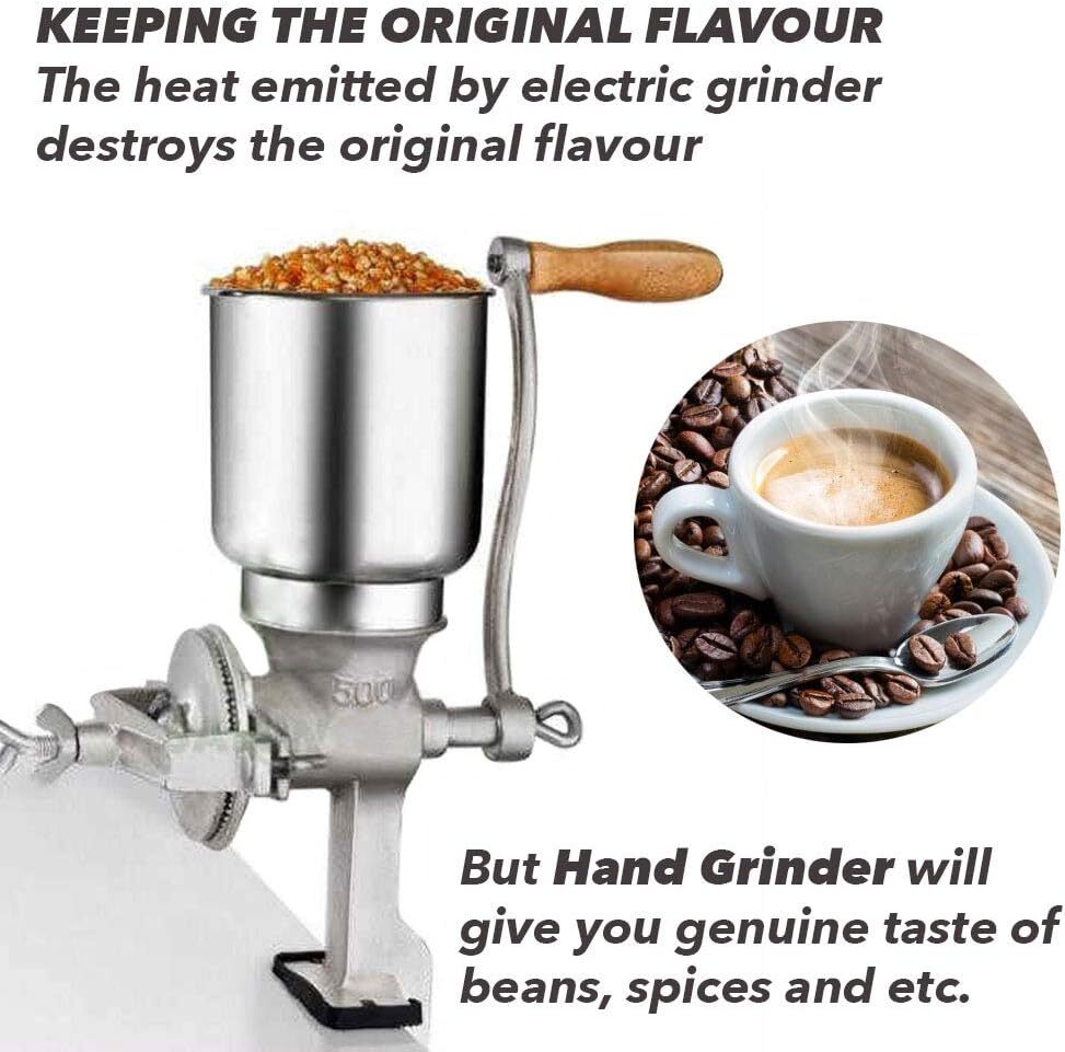 Manual Corn Grinder Flour Maker Wheat Grain Nut Mill Grinder Wheat Spice Crusher